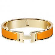 Best Cheap Knockoff Hermes Orange Enamel Clic H PM Bracelet HJ00343