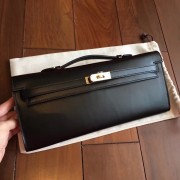 Copy Hermes Black Box Kelly Cut Clutch Handmade Bag Replica HJ00950