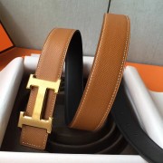 Copy Replica AAA Hermes H Belt Buckle & Brown Epsom 32 MM Strap HJ00834