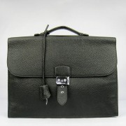 Designer Imitation Knockoff Hermes Black Sac A Depeches 38cm Briefcase Bag HJ01090