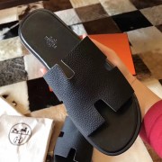 Designer Knockoff Cheap Faux Hermes Izmir Sandals In Black Clemence Leather HJ01172