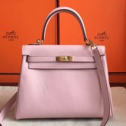 Fake Best Cheap Hermes Rose Dragee Swift Kelly Retourne 28cm Handmade Bag HJ00142