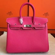 Fake Discount Hermes Rose Tyrien Epsom Birkin 25cm Handmade Bag HJ01151
