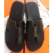 Fashion Cheap Imitation Hermes Black Swift Izmir Sandals HJ01091