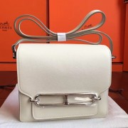 Fashion Hermes Mini Sac Roulis Bag In Ivory Swift Leather HJ01241