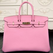 Hermes Birkin 30cm 35cm Bag In Pink Clemence Leather HJ01112