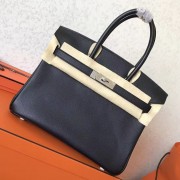 Hermes Black Epsom Birkin 30cm Handmade Bag HJ01077