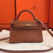 Hermes Gold Swift Kelly Mini II 20cm Handmade Bag HJ00605