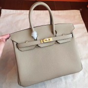 Hermes Grey Epsom Birkin 25cm Handmade Bag HJ00675