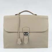 Hermes Grey Sac A Depeches 38cm Briefcase Bag HJ00749