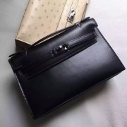 Hermes So Black Kelly Pochette Handmade Bag Replica HJ01075