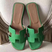 High End Replica Hermes Oran Sandals In Bamboo Epsom Leather HJ00012