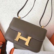 Imitation Fake Hermes Epsom Constance 24cm Taupe Handmade Bag HJ00392