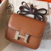 Imitation Hermes Mini Constance 18cm Gold Epsom Bag HJ00537