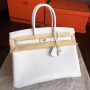 Imitation Hermes White Epsom Birkin 35cm Handmade Bag HJ00747