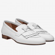 Imitation High End Hermes Royal Loafers In White Calfskin HJ01030