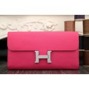 Replica Hermes Constance Wallet In Peach Epsom Leather HJ00445