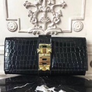 Replica Hermes Medor Clutch Bag In Black Crocodile Leather HJ00709