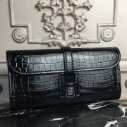 Replica Imitation Hermes Jige Elan 29 Clutch In Black Crocodile Leather HJ00406