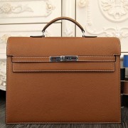 Replica Knockoff Hermes Brown Kelly Depeche 38cm Briefcase Bag HJ01181