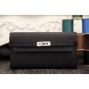 AAA Discount Hermes Kelly Longue Wallet In Black Epsom Leather HJ00905