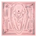 AAA Fake High Quality Hermes Pink Etude Pour Une Parure De Gala Scarf HJ00130