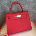 AAAAA Knockoff High Quality Replica Hermes Red Epsom Kelly Sellier 28cm Handmade Bag HJ00288