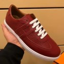 Cheap Hermes Olympic Sneakers In Red Leather HJ00930