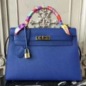 Cheap Replica Hermes Blue Electric Epsom Kelly 32cm Sellier Bag HJ00071
