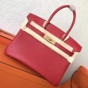 Copy AAA Hermes Red Swift Birkin 30cm Handmade Bag HJ01024
