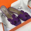 Copy Designer Hermes Purple Epsom Oasis Sandals HJ00807