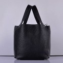 Copy Replica Hermes Picotin Lock Bag In Black Leather HJ01154