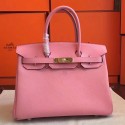 Designer Imitation Hermes Pink Epsom Birkin 35cm Handmade Bag HJ00910