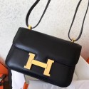Fake Hermes Swift Constance 24cm Black Handmade Bag HJ00448