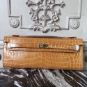 Hermes Camarel Crocodile Kelly Cut Clutch Bag Replica HJ01183