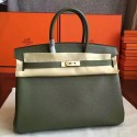 Hermes Canopee Clemence Birkin 35cm Handmade Bag HJ01206