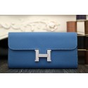 Hermes Constance Wallet In Jean Blue Epsom Leather HJ01042