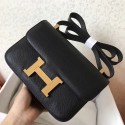 Hermes Epsom Constance 24cm Black Handmade Bag Replica HJ00754