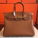 Hermes Gold Swift Birkin 35cm Handmade Bag HJ01178