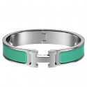 Hermes Green Enamel Clic H PM Bracelet HJ00671