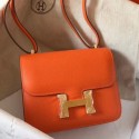 Hermes Mini Constance 18cm Orange Epsom Bag HJ00049