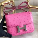 Hermes Mini Constance 18cm Pink Ostrich Leather Replica HJ00817