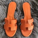 Hermes Orange Epsom Oasis Sandals Replica HJ00967