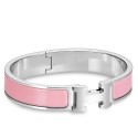Hermes Pink Enamel Clic H PM Bracelet Replica HJ00417