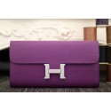 High End Hermes Constance Wallet In Purple Epsom Leather HJ00978
