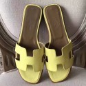 High Quality Hermes Oran Sandals In Soufre Epsom Leather HJ00888