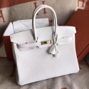 Imitation Imitation Hermes White Clemence Birkin 30cm Handmade Bag HJ00425
