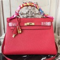 Imitation Luxury Knockoff Hermes Red Clemence Kelly 32cm Retourne Bag HJ00189