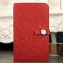 Knockoff 1:1 Hermes Dogon Combine Wallet In Red Leather HJ00580