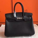 Knockoff Hermes Black Swift Birkin 30cm Handmade Bag Replica HJ00789